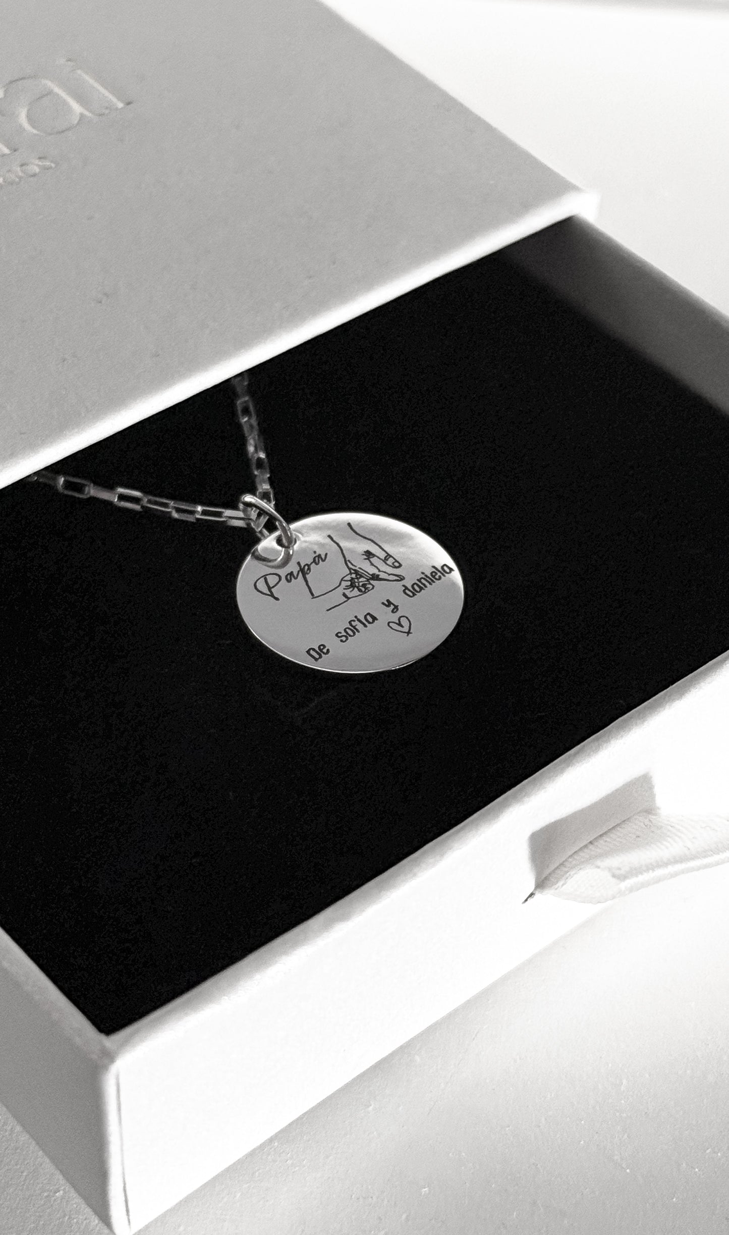 Collar Placa 15 mm Varón Para Papá