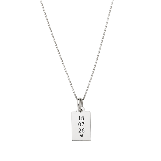 Collar Placa Rectangular Mini