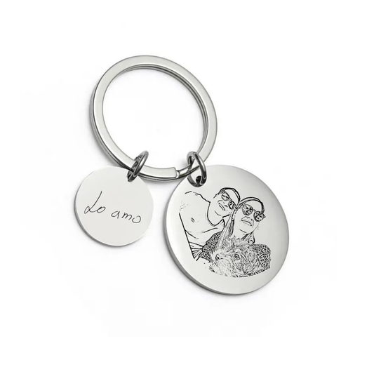 Llavero Placas Circulares | Acero Inoxidable