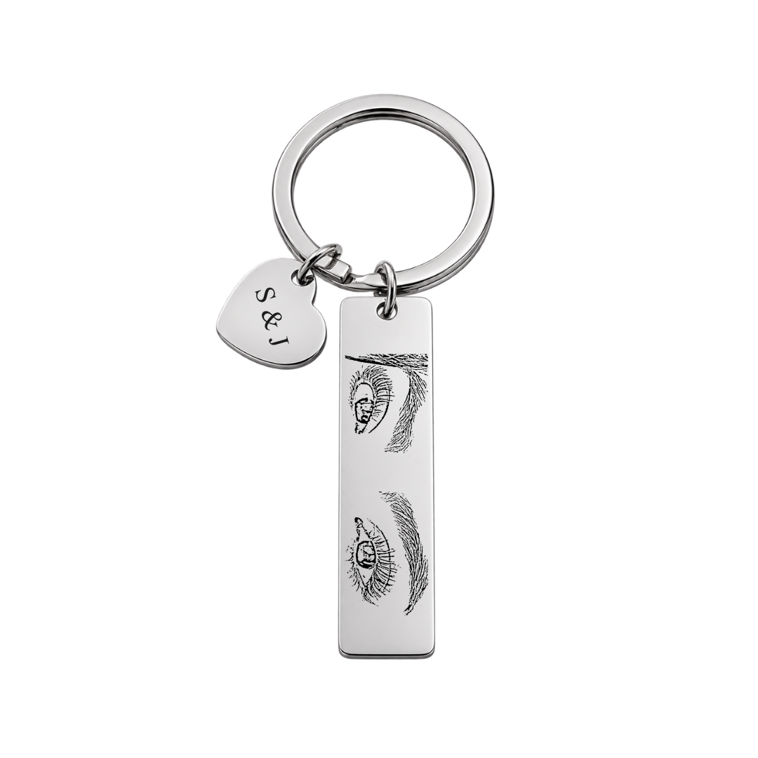 Llavero Placa Rectangular | Acero Inoxidable