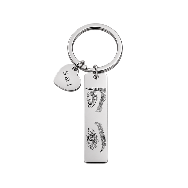 Llavero Placa Rectangular | Acero Inoxidable