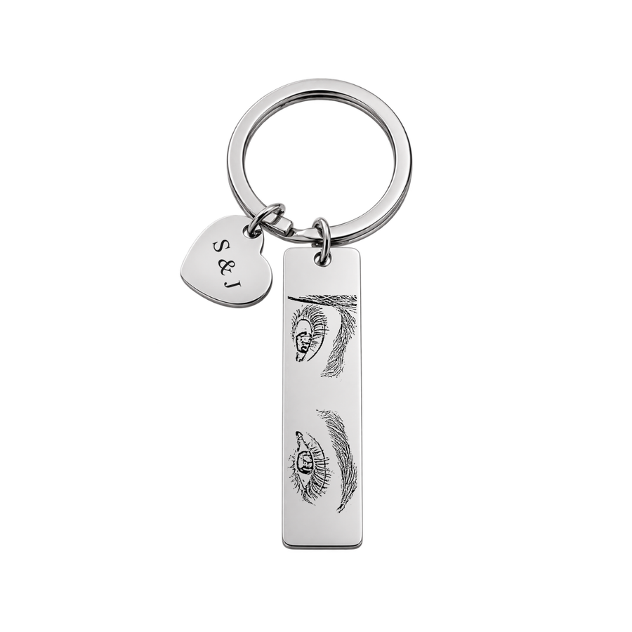 Llavero Placa Rectangular | Acero Inoxidable