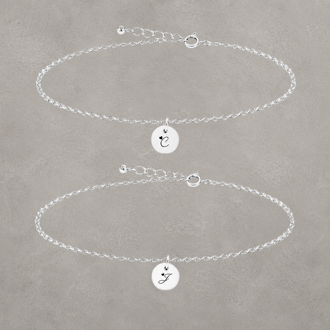 Pack Pulseras Pareja Dije Circular