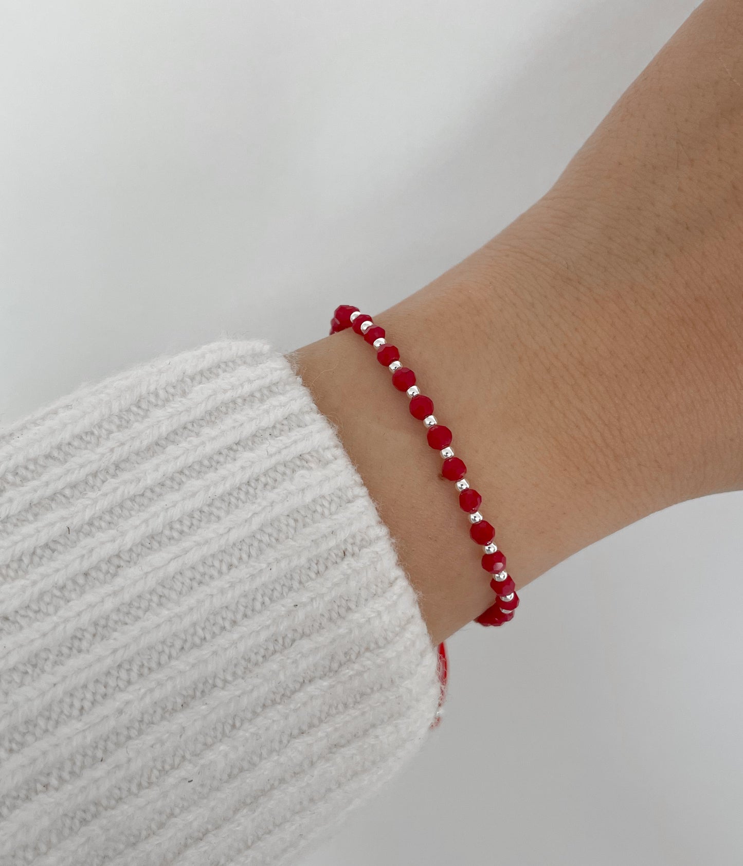 Pulsera Cristales Rojos