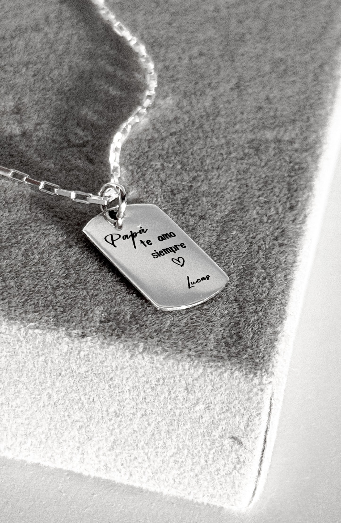 Collar Placa Estilo Militar Varón