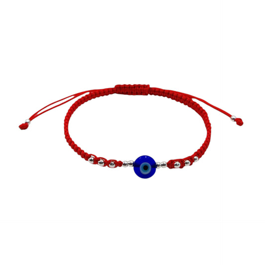 Pulsera Roja Ojo Turco Esferas